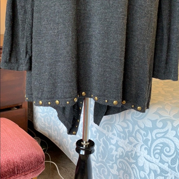 100% Italian Merino Wool grey cardigan. Large - Picture 5 of 6